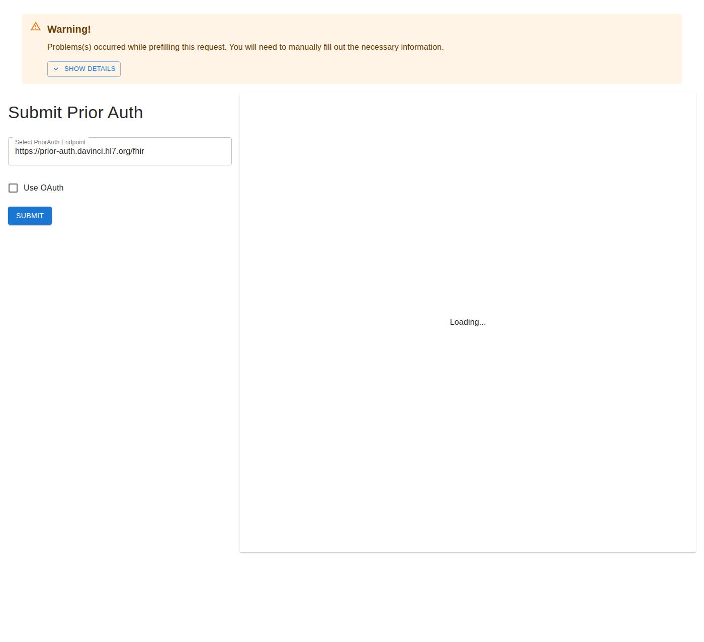 Frame 7 — DTR swaps in its own Prior Auth submission panel